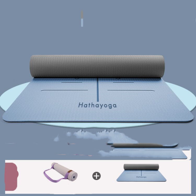 Non-Slip Yoga Mat for Beginners with Asana Guide Lines