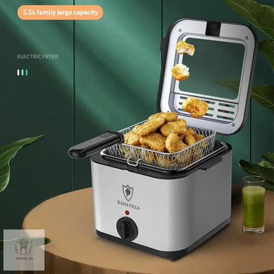 2.5L Electric Deep Fryer – Multifunctional Air Fryer for French Fries, Chicken Wings & Snacks (1000W) - Kitcihin Art