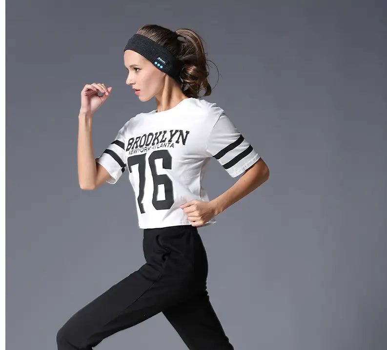 Wireless Bluetooth Sport Headband with Mic & Music
