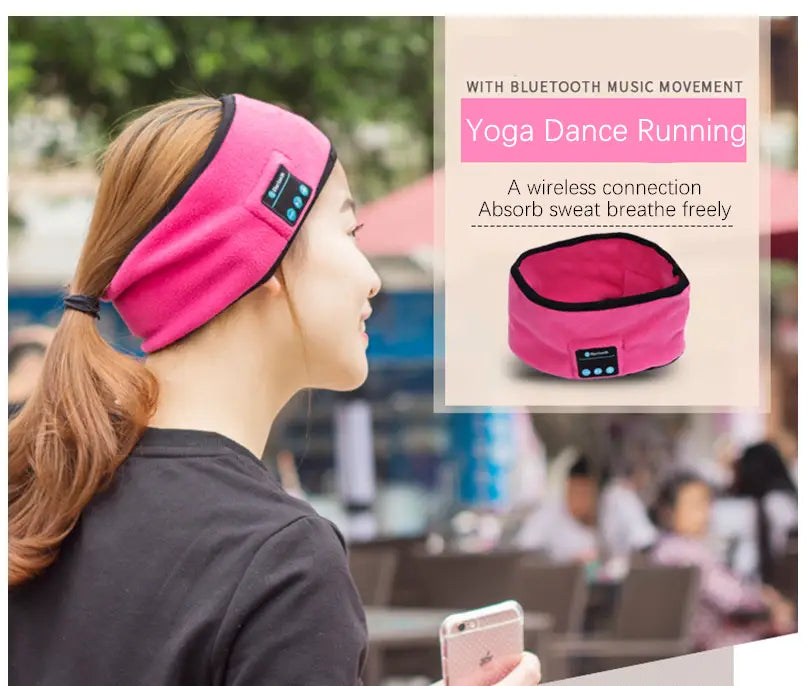 Wireless Bluetooth Sport Headband with Mic & Music