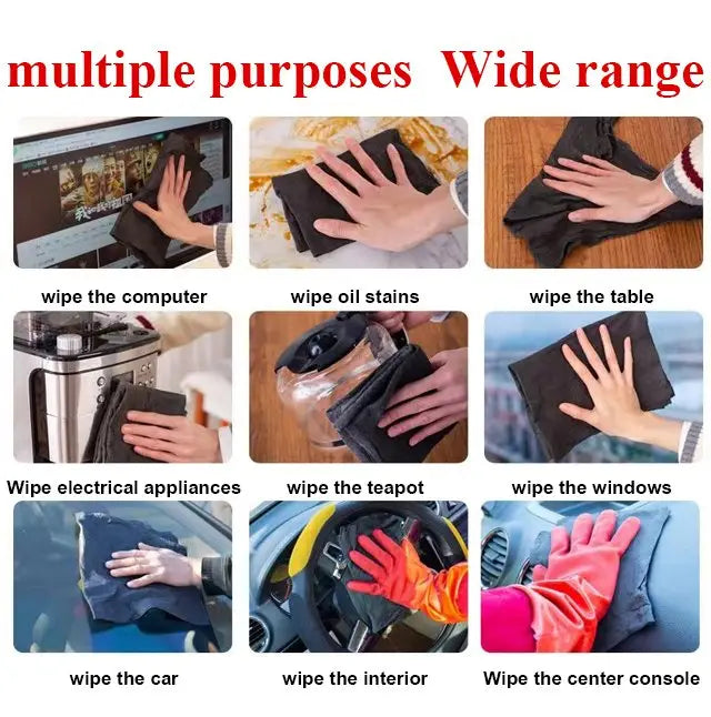 Thickened Magic Microfiber Cleaning Cloth – Streak-Free Glass & Surface Polishing