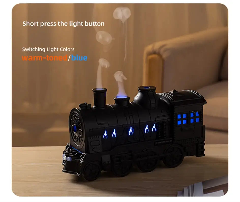 Train Shape Diffuser – Double Spray Ultrasonic Humidifier with LED