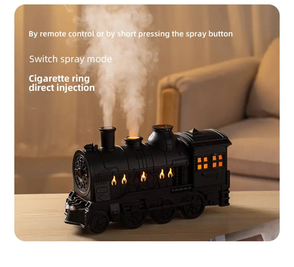 Train Shape Diffuser – Double Spray Ultrasonic Humidifier with LED
