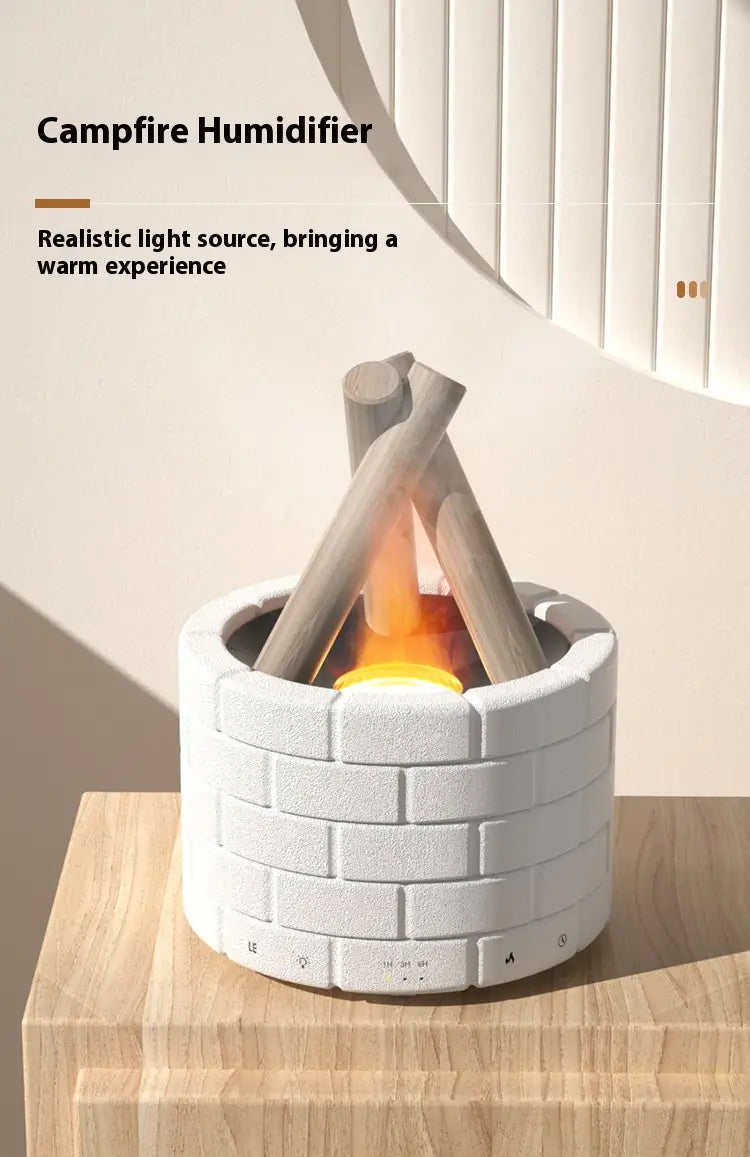 Flame Effect Aroma Diffuser – Touch-Controlled Bedroom Humidifier