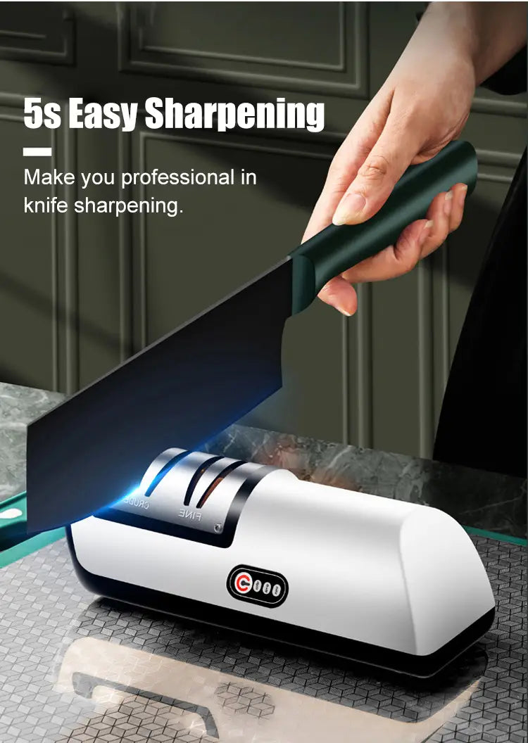 USB Electric Knife Sharpener – 3-Stage Adjustable Tool