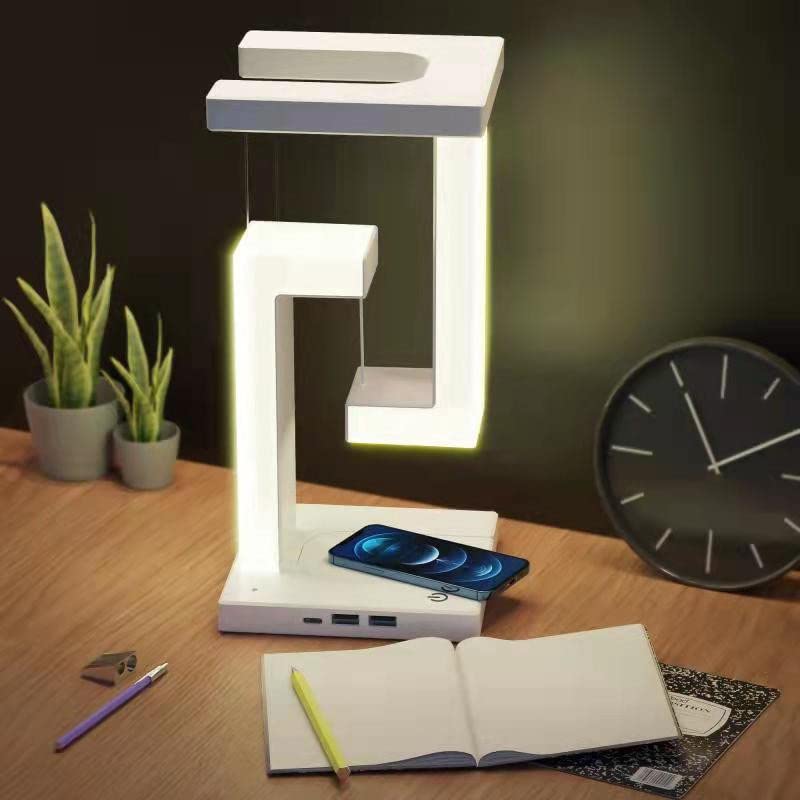 Floating Wireless Charging LED Desk Lamp – Touch Control