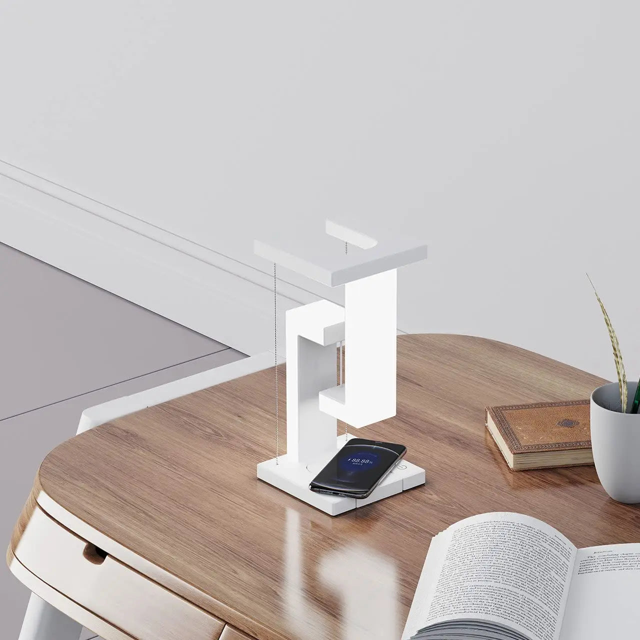 Floating Wireless Charging LED Desk Lamp – Touch Control