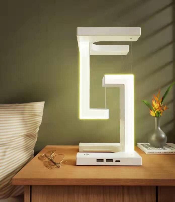 Floating Wireless Charging LED Desk Lamp – Touch Control