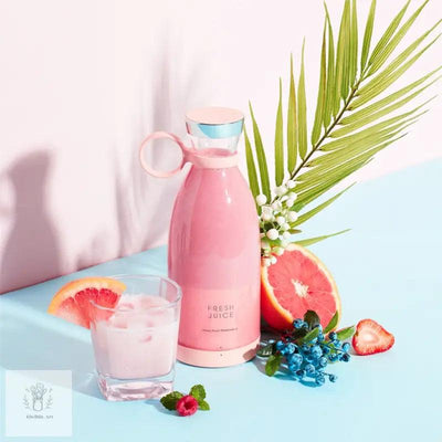 350ML Portable Electric Blender – USB Rechargeable Smoothie Juicer Cup with 4 Blades for Home, Office & Travel - Kitcihin Art