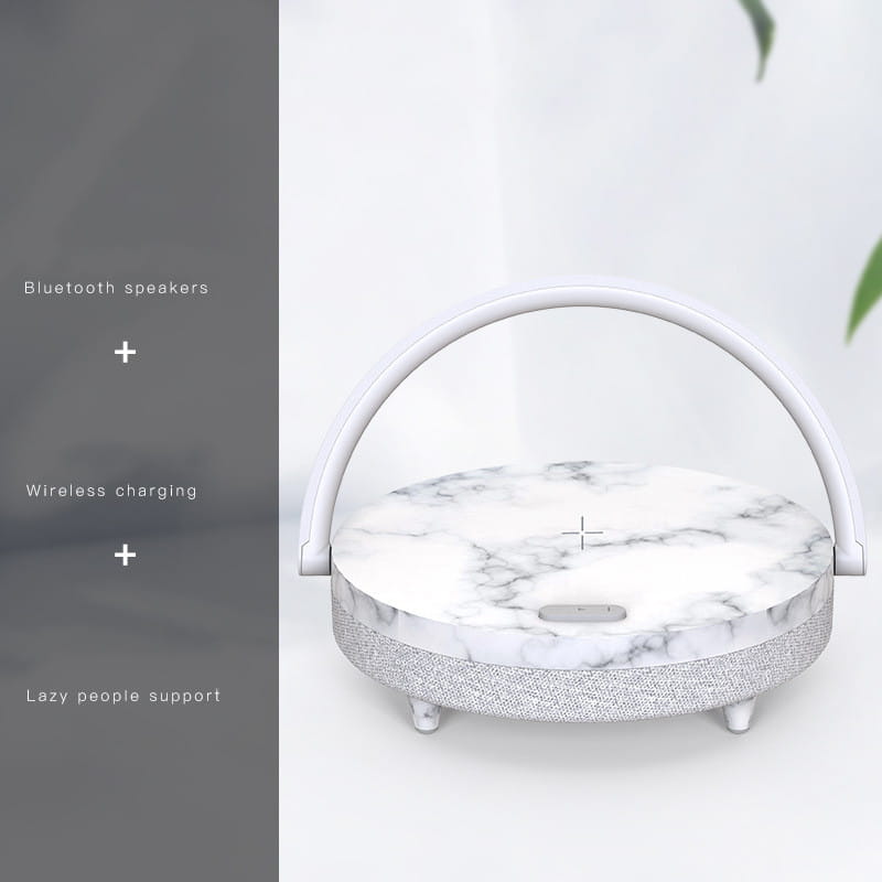Wireless Charging LED Lamp with Bluetooth Speaker