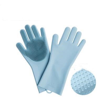 Silicone Dishwashing Gloves – Thickened Anti-Slip Heat-Resistant Cleaning Gloves