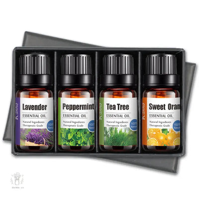 4-Pack Essential Oil Set for Massage & Aromatherapy - Kitcihin Art