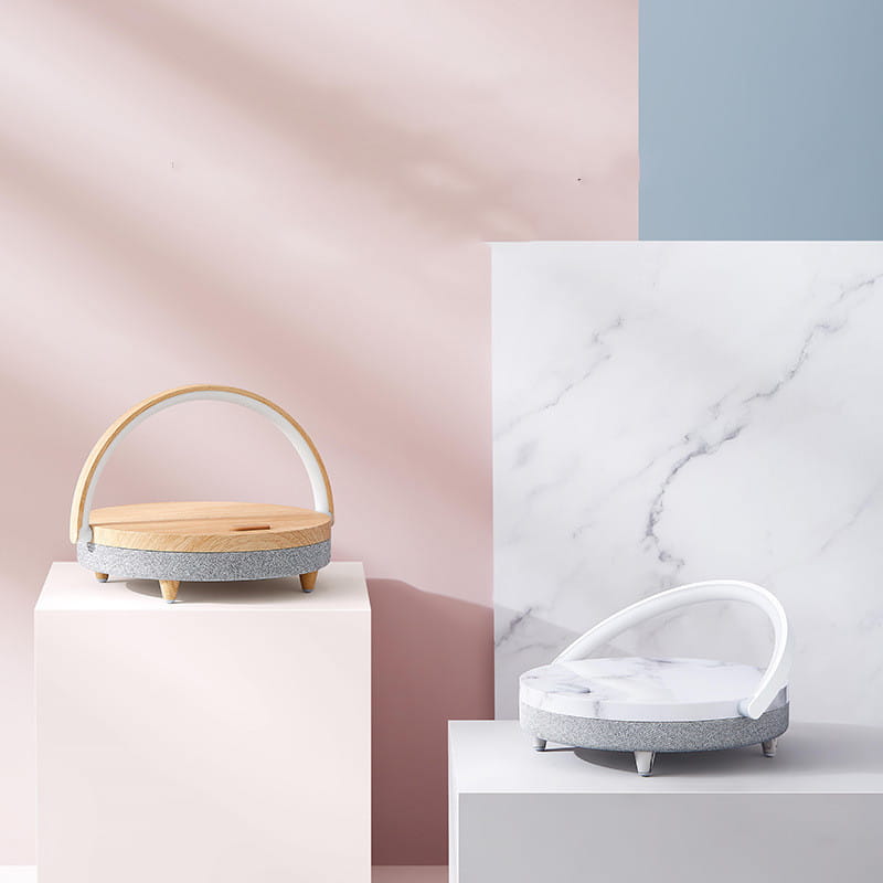 Wireless Charging LED Lamp with Bluetooth Speaker