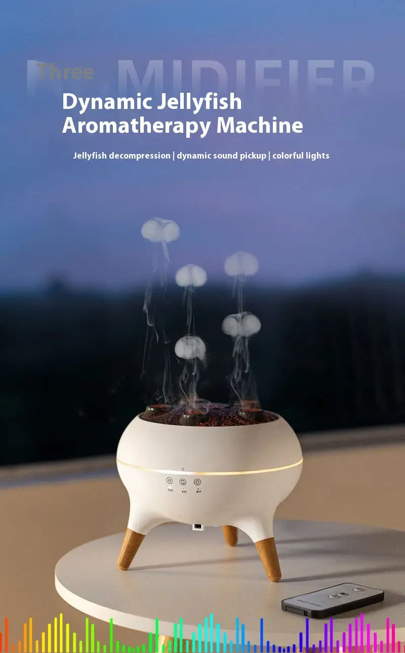 Jellyfish Ultrasonic Aroma Diffuser – Quiet Cool Mist Humidifier