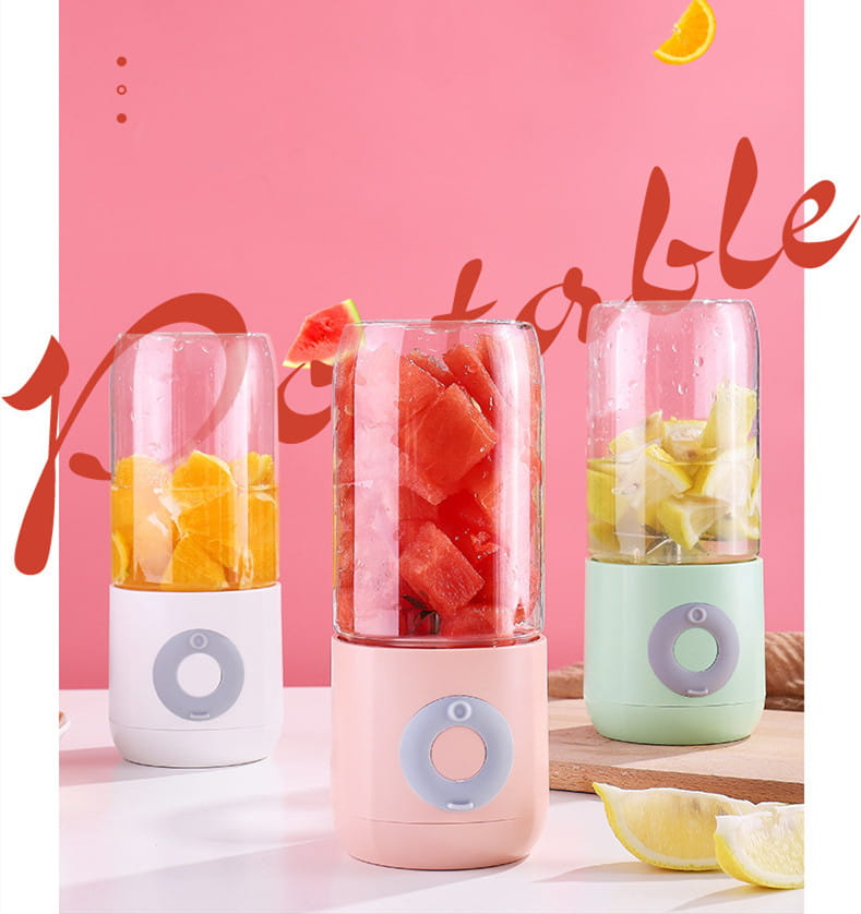 Portable USB Rechargeable Juicer – Mini Automatic Smoothie Blender for Travel & Home (380ml)