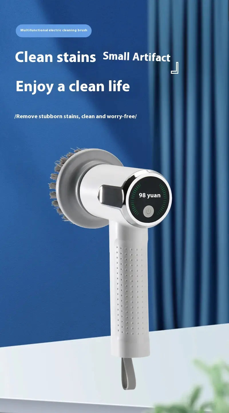 Smart Electric Cleaning Brush – Wireless Waterproof & Rechargeable Scrubber for Kitchen & Bathroom