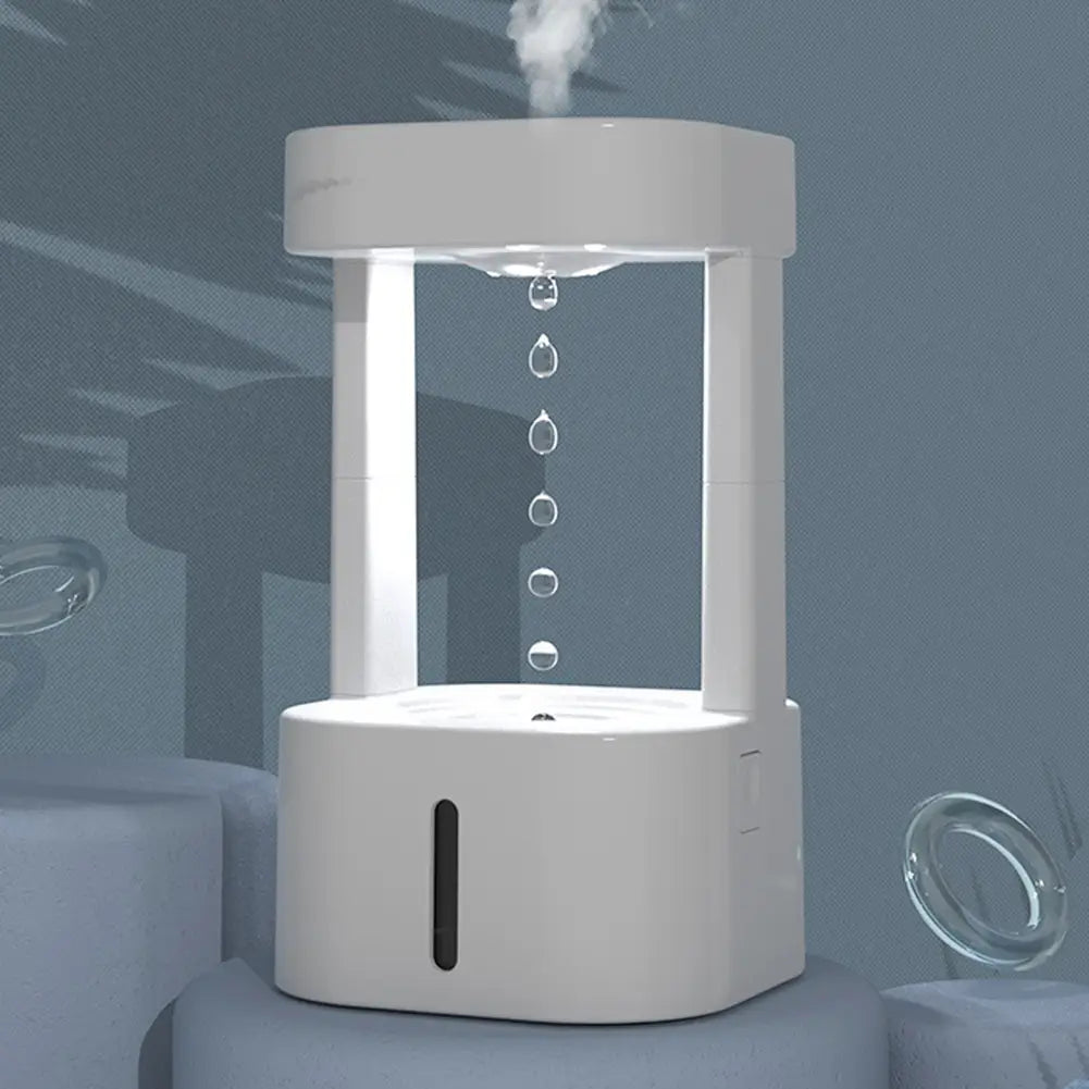 Anti-Gravity Water Drop Humidifier – 580ML Cool Mist for Home & Office