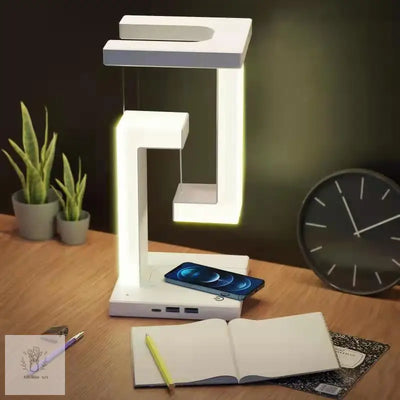 Floating Wireless Charging LED Desk Lamp – Touch Control - Kitcihin Art