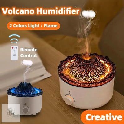 Mute Of New Small Simulated Flame Volcano Humidifier Flame Humidifier Volcano Diffuser Home Decorations - Kitcihin Art