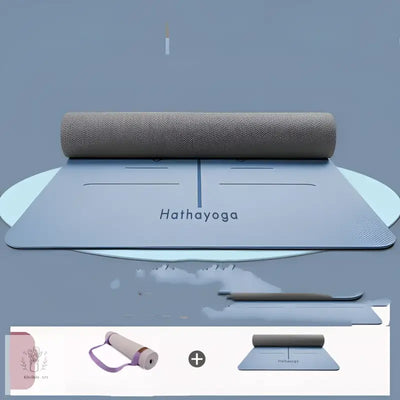 Non-Slip Yoga Mat for Beginners with Asana Guide Lines - Kitcihin Art