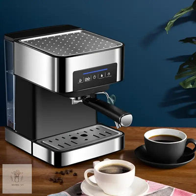 Smart Home Espresso Machine – 20-Bar Pump Coffee Maker with Steam Milk Frother (1.6L, 850W) - Kitcihin Art